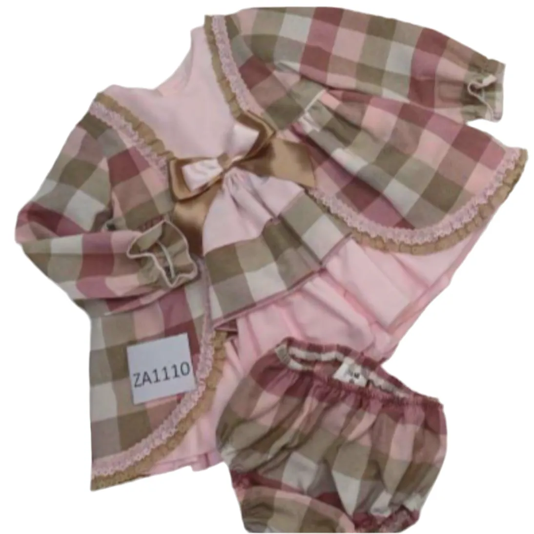 Ceyber Baby Girls Dusky and Tan Dress