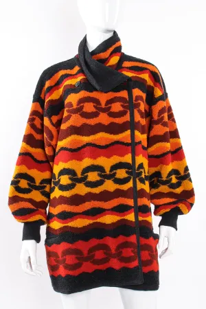 Chain Link Knit Sweater Coat