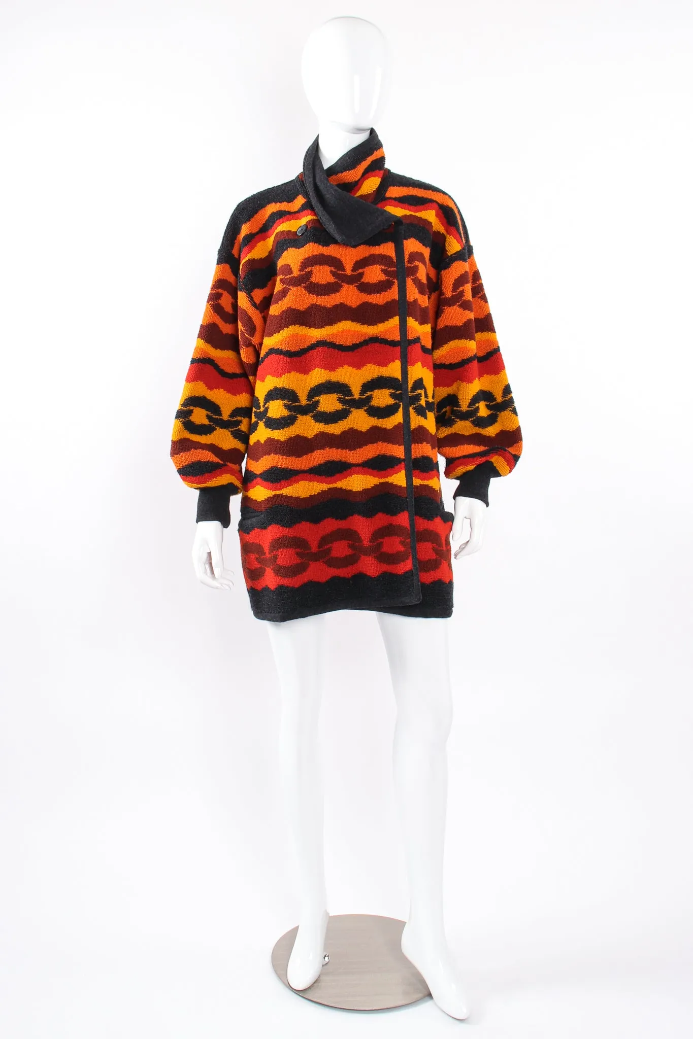 Chain Link Knit Sweater Coat