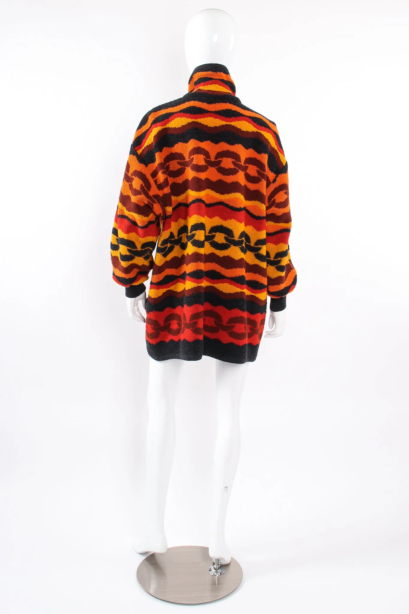 Chain Link Knit Sweater Coat