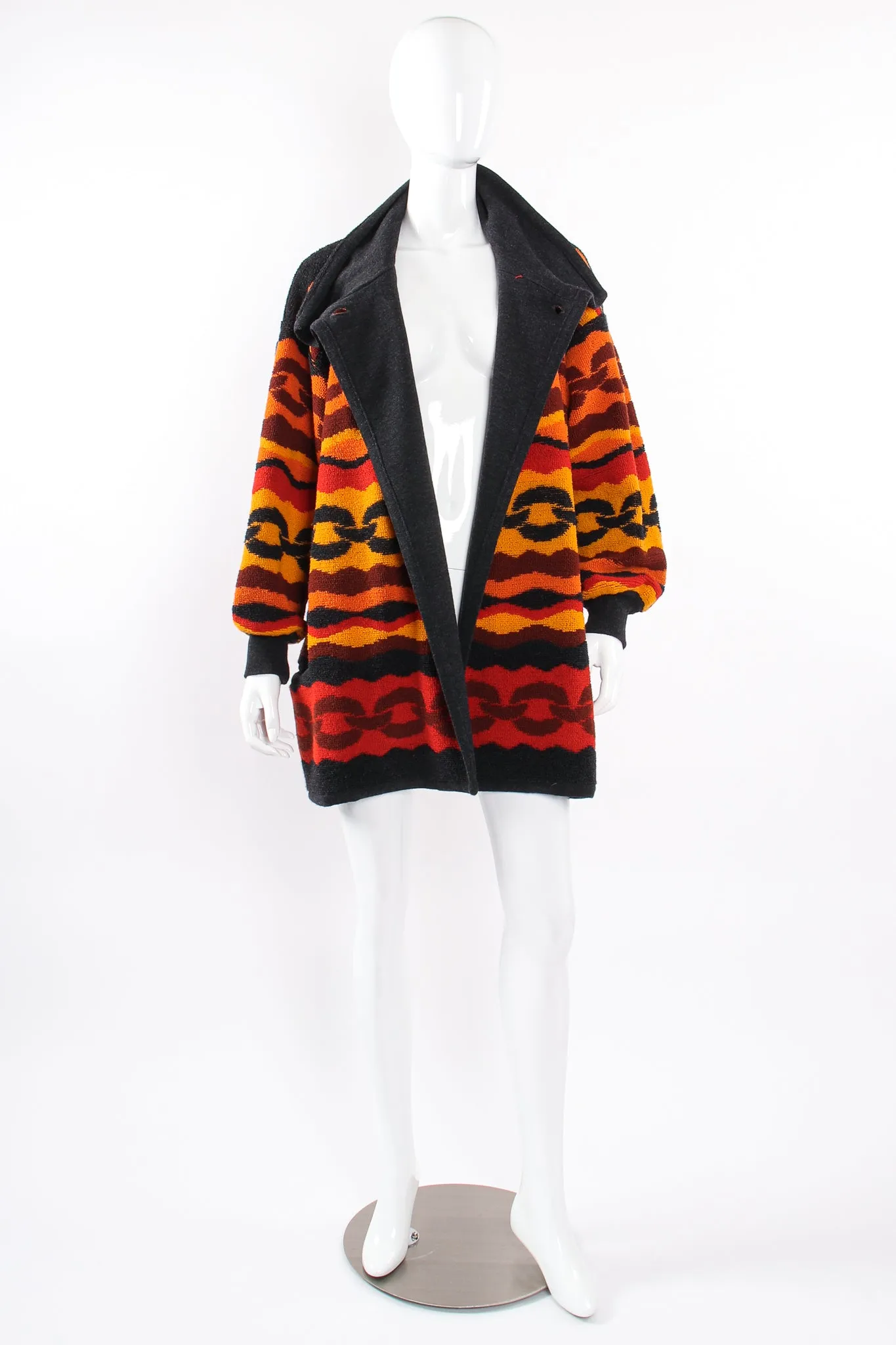 Chain Link Knit Sweater Coat