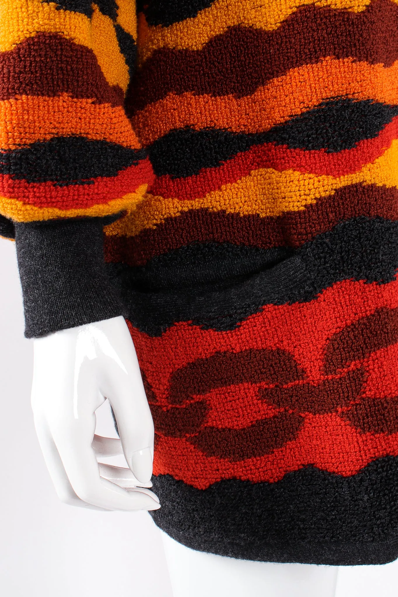 Chain Link Knit Sweater Coat