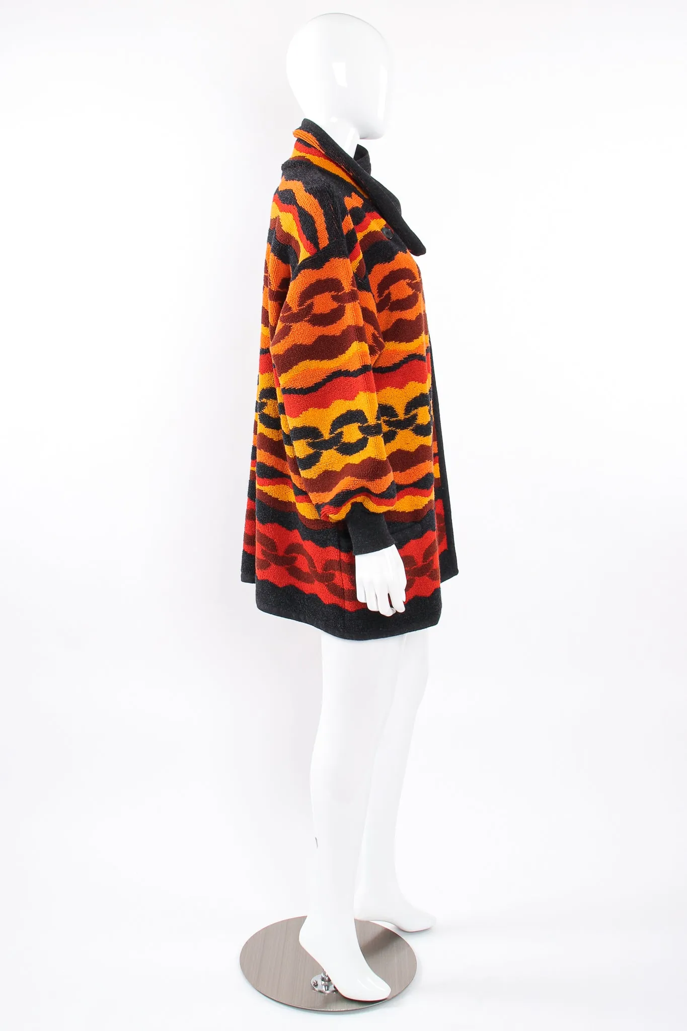 Chain Link Knit Sweater Coat