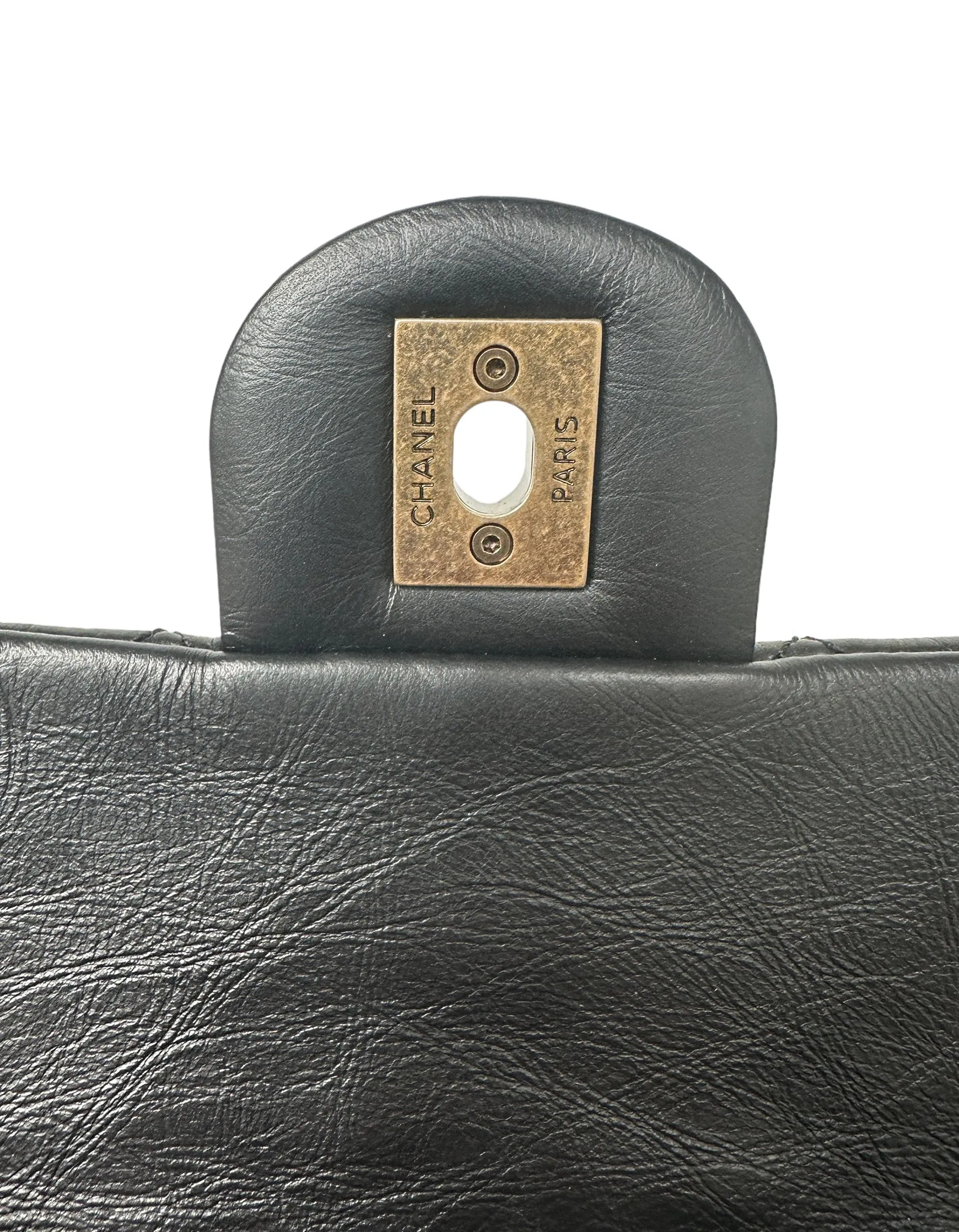 Chanel Black Calfskin Leather Quilted World Coin Charm Flap Bag