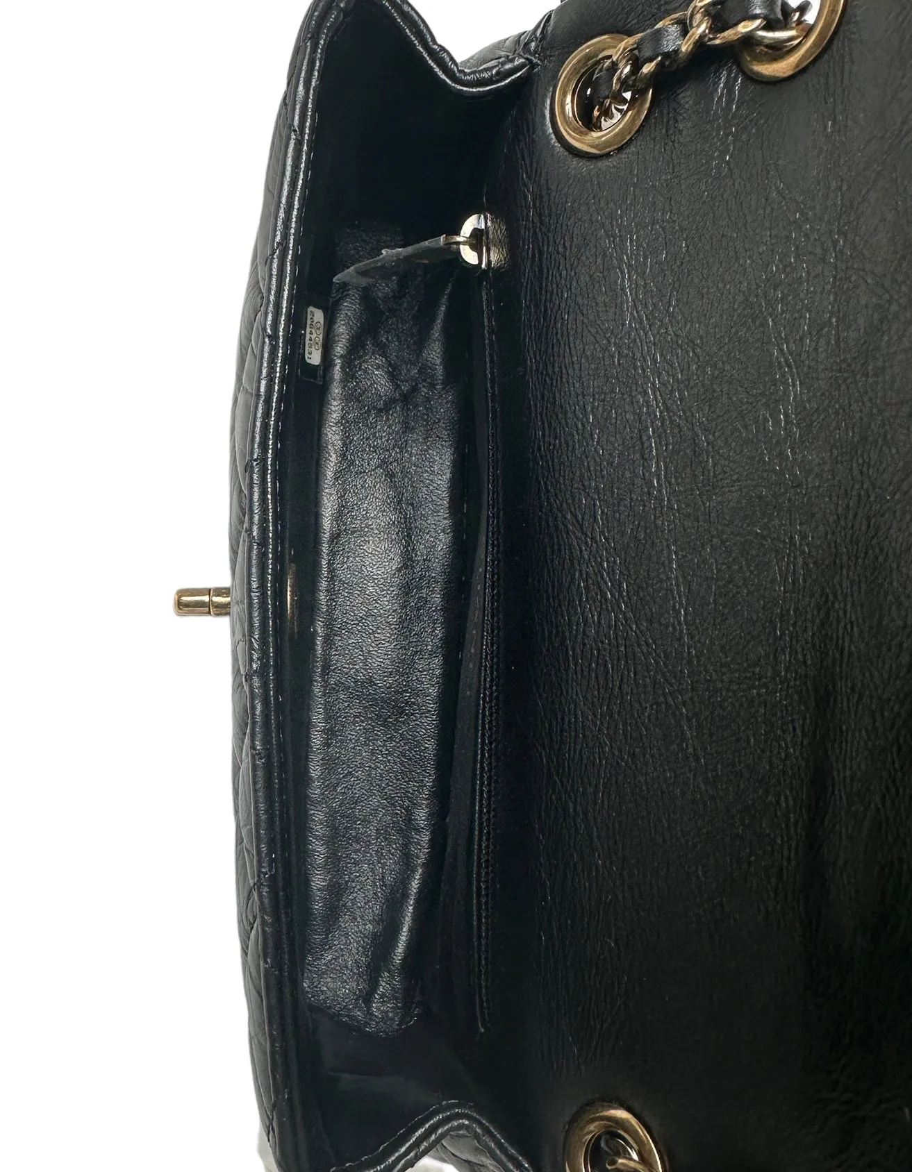 Chanel Black Calfskin Leather Quilted World Coin Charm Flap Bag