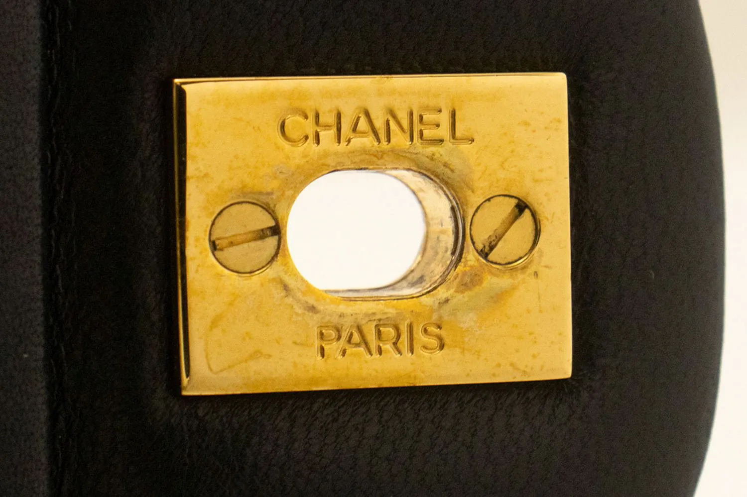 CHANEL Classic Double Flap 10" Chain Shoulder Bag Black Lambskin p36