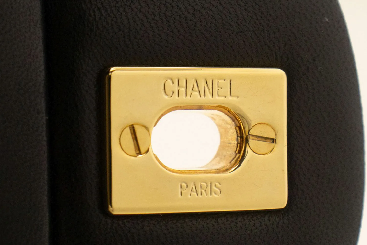 CHANEL Classic Double Flap 9" Chain Shoulder Bag Black Lambskin n92
