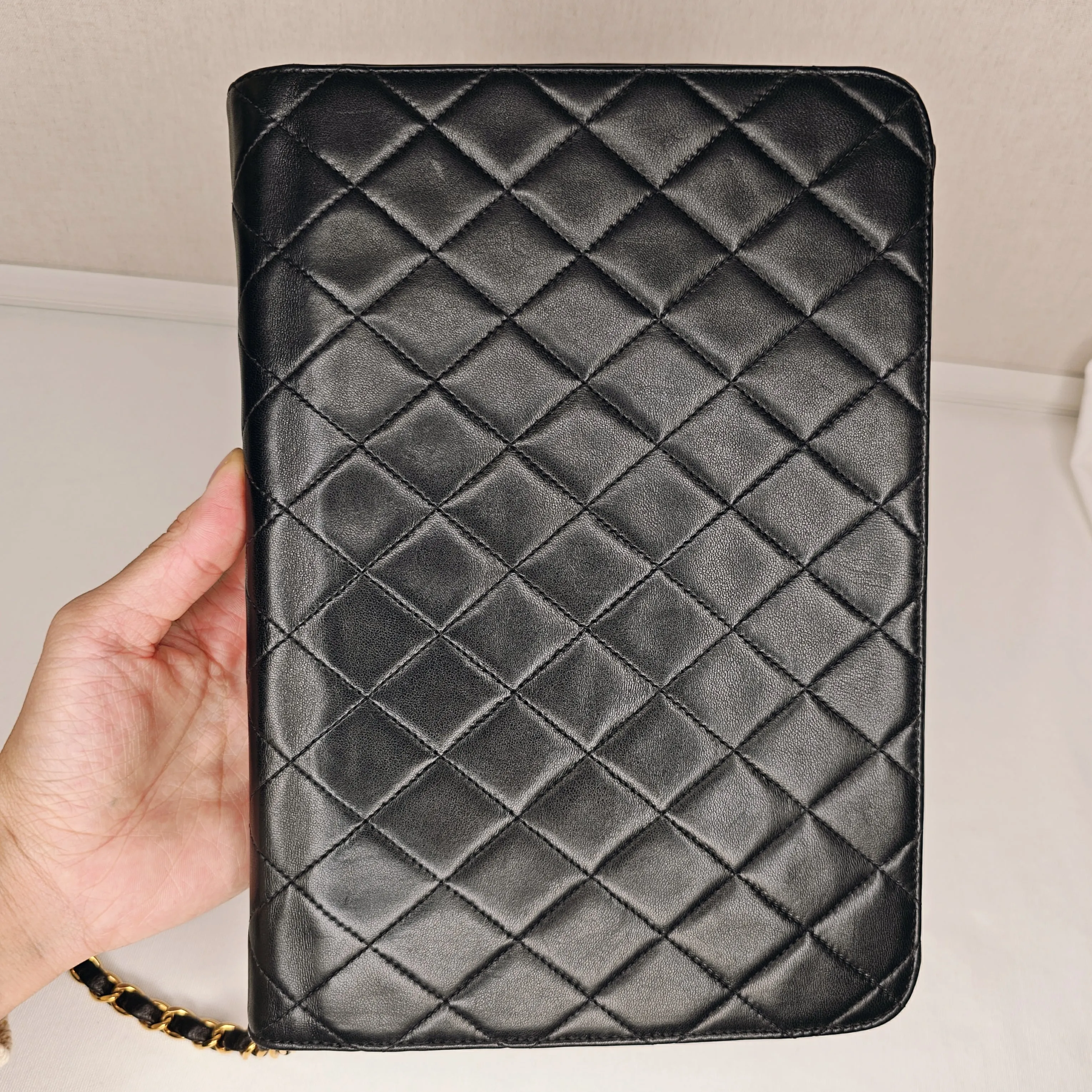 Chanel Lambskin Quilted Medium Single Flap Black Shoulder Bag, 1996-1997