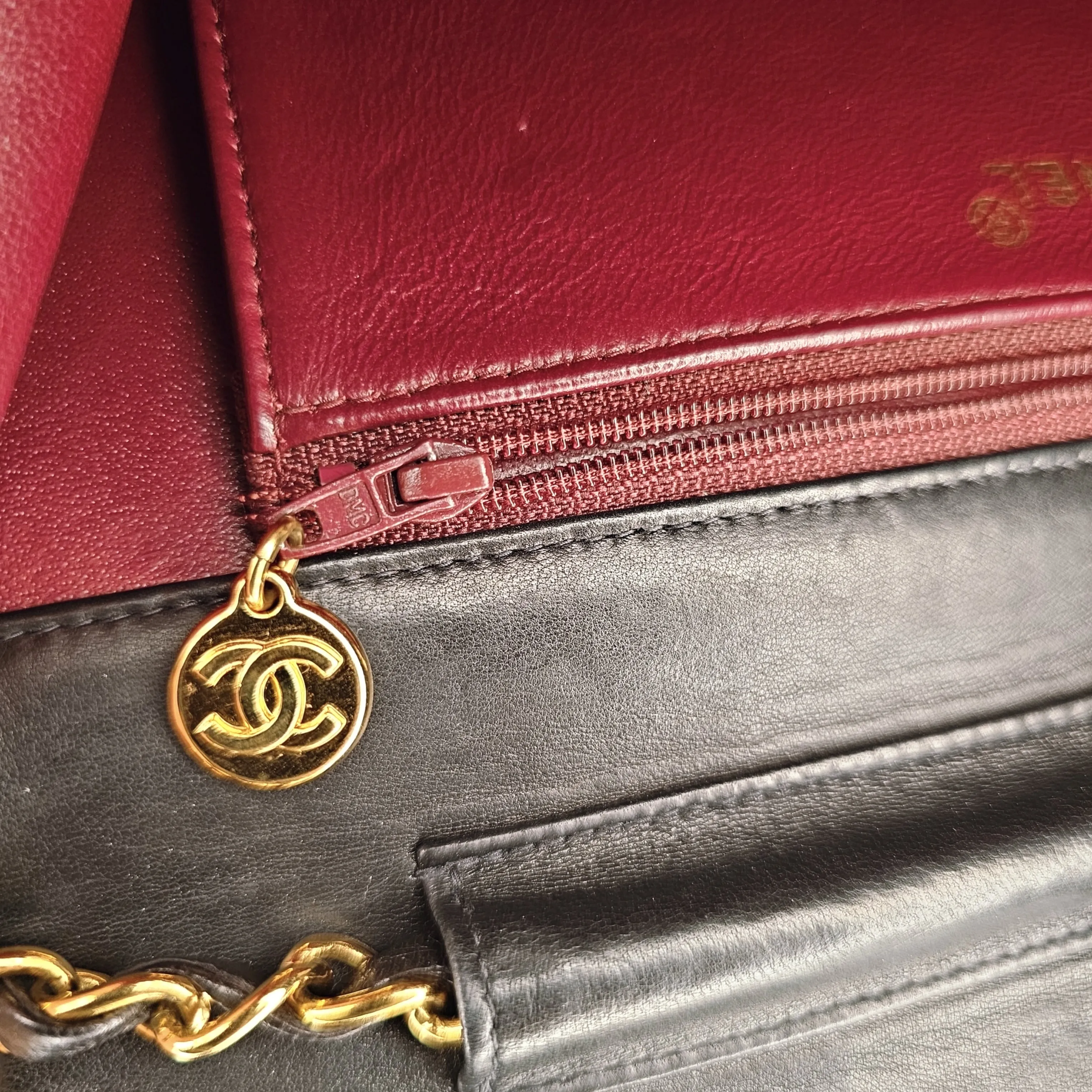 Chanel Lambskin Quilted Medium Single Flap Black Shoulder Bag, 1996-1997