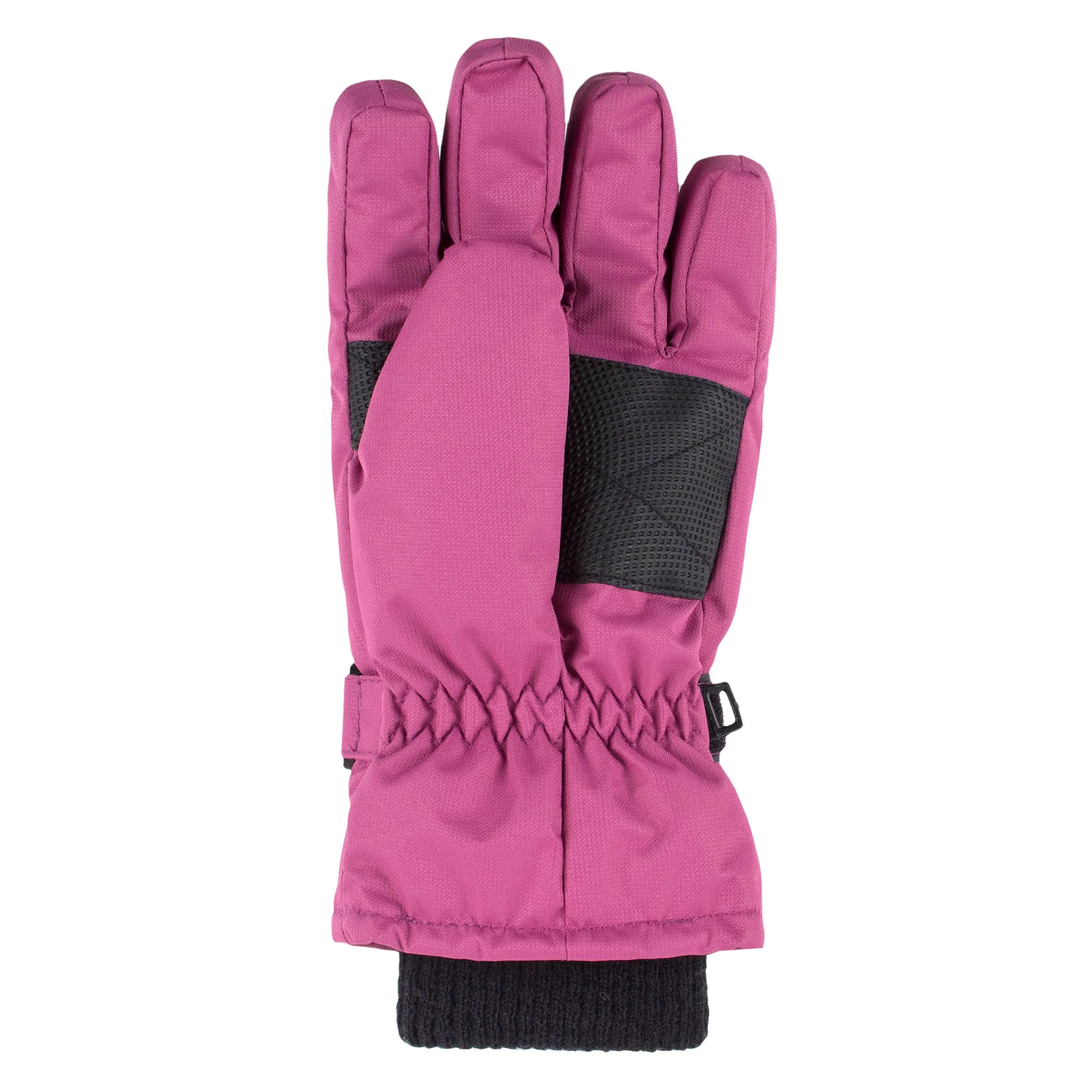 Childrens Pink Winter Fleece Lined Waterproof Thermal Snow Ski Gloves