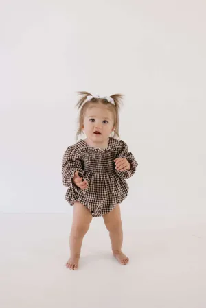 Chocolate Chai | Ruffle Romper