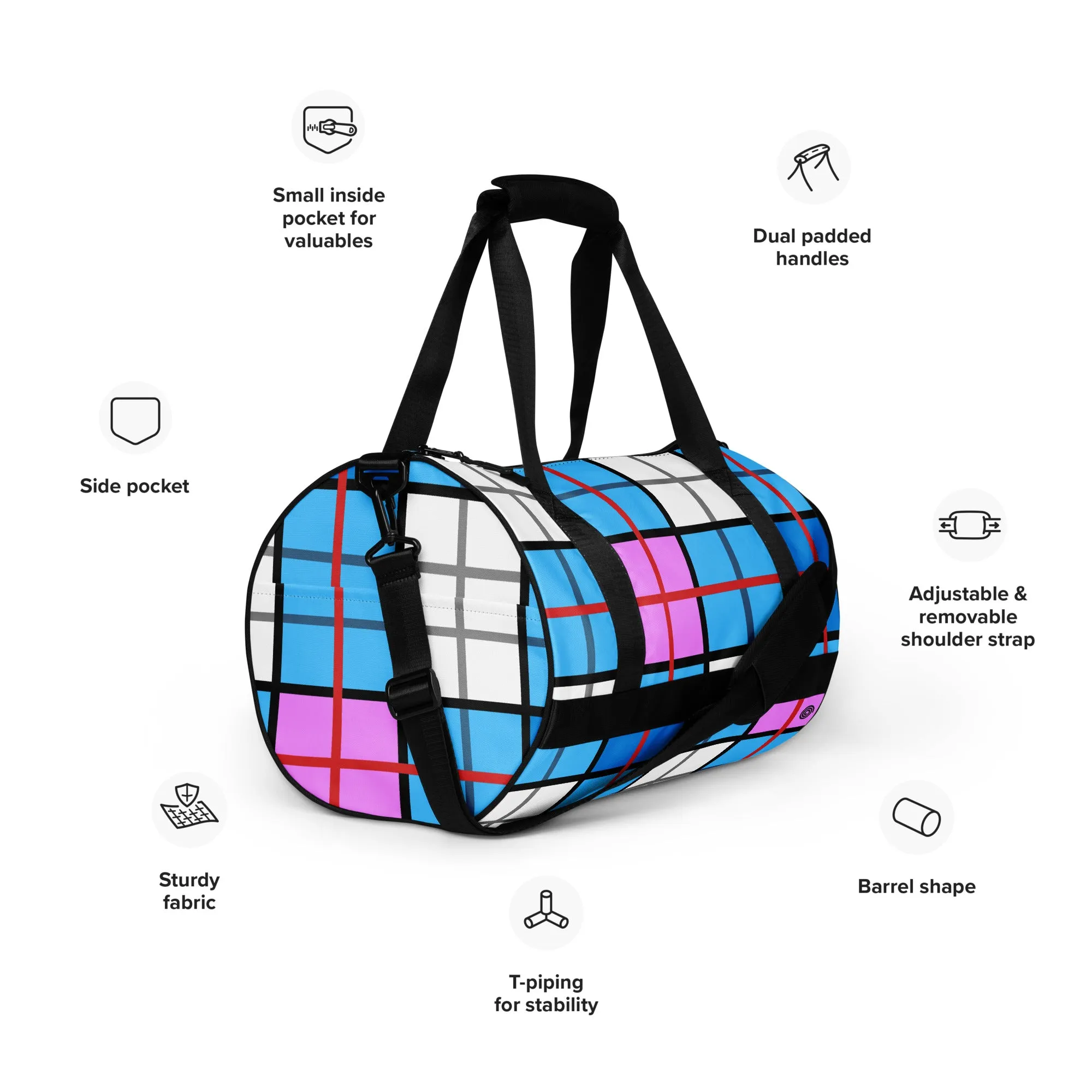 ✨'Clyde Sky Candy' Happy Tartan® Gym Bag✨