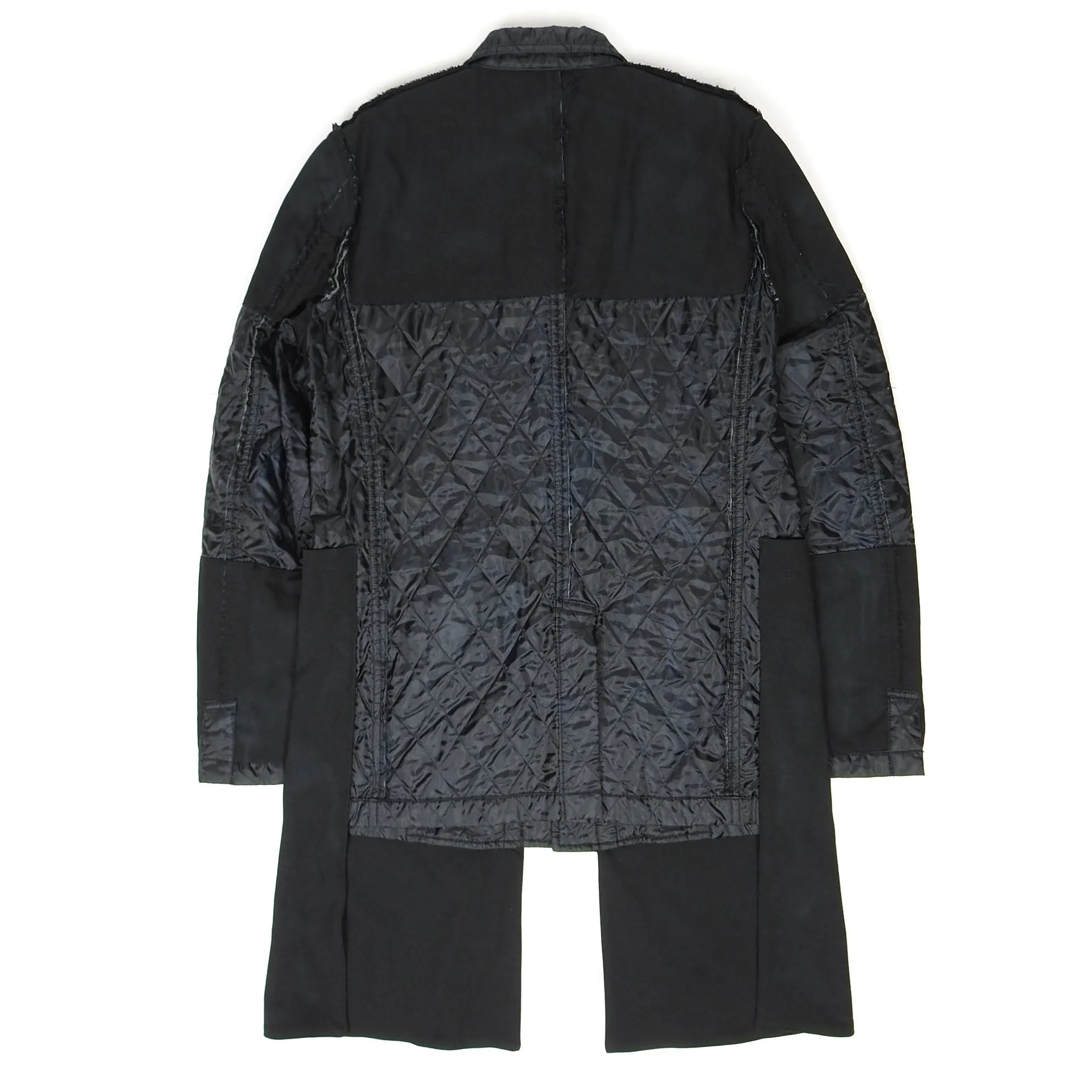 Comme Des Garçons BLACK AD2018 Quilted Cut Out Coat Size XXL