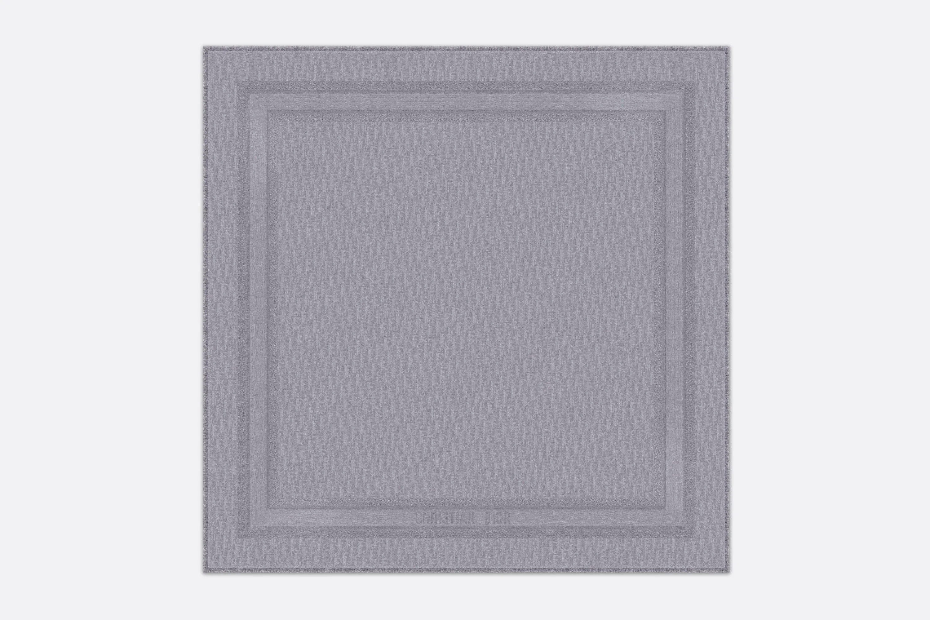 D-Oblique Shawl • Gray Wool, Silk and Cashmere