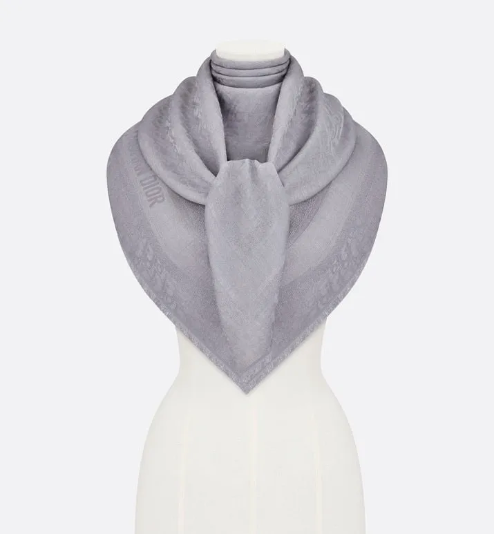 D-Oblique Shawl • Gray Wool, Silk and Cashmere