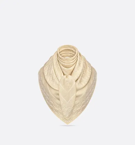 Dior Oblique Shawl • Gold-Tone Silk Blend and Metallic Thread