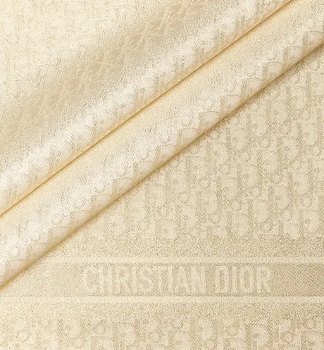 Dior Oblique Shawl • Gold-Tone Silk Blend and Metallic Thread