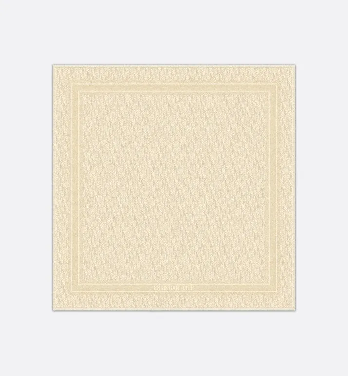 Dior Oblique Shawl • Gold-Tone Silk Blend and Metallic Thread