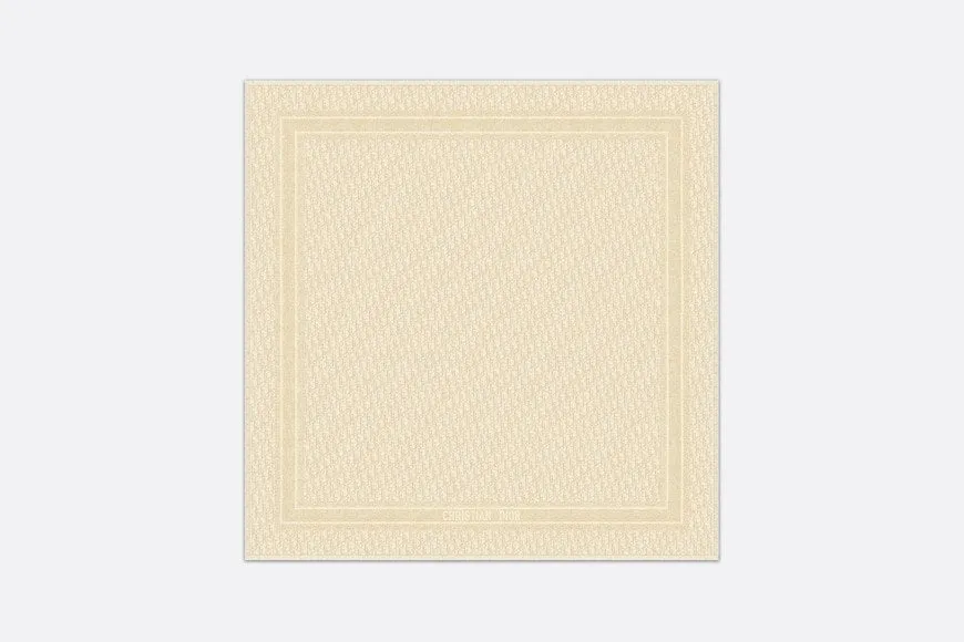 Dior Oblique Shawl • Gold-Tone Silk Blend and Metallic Thread