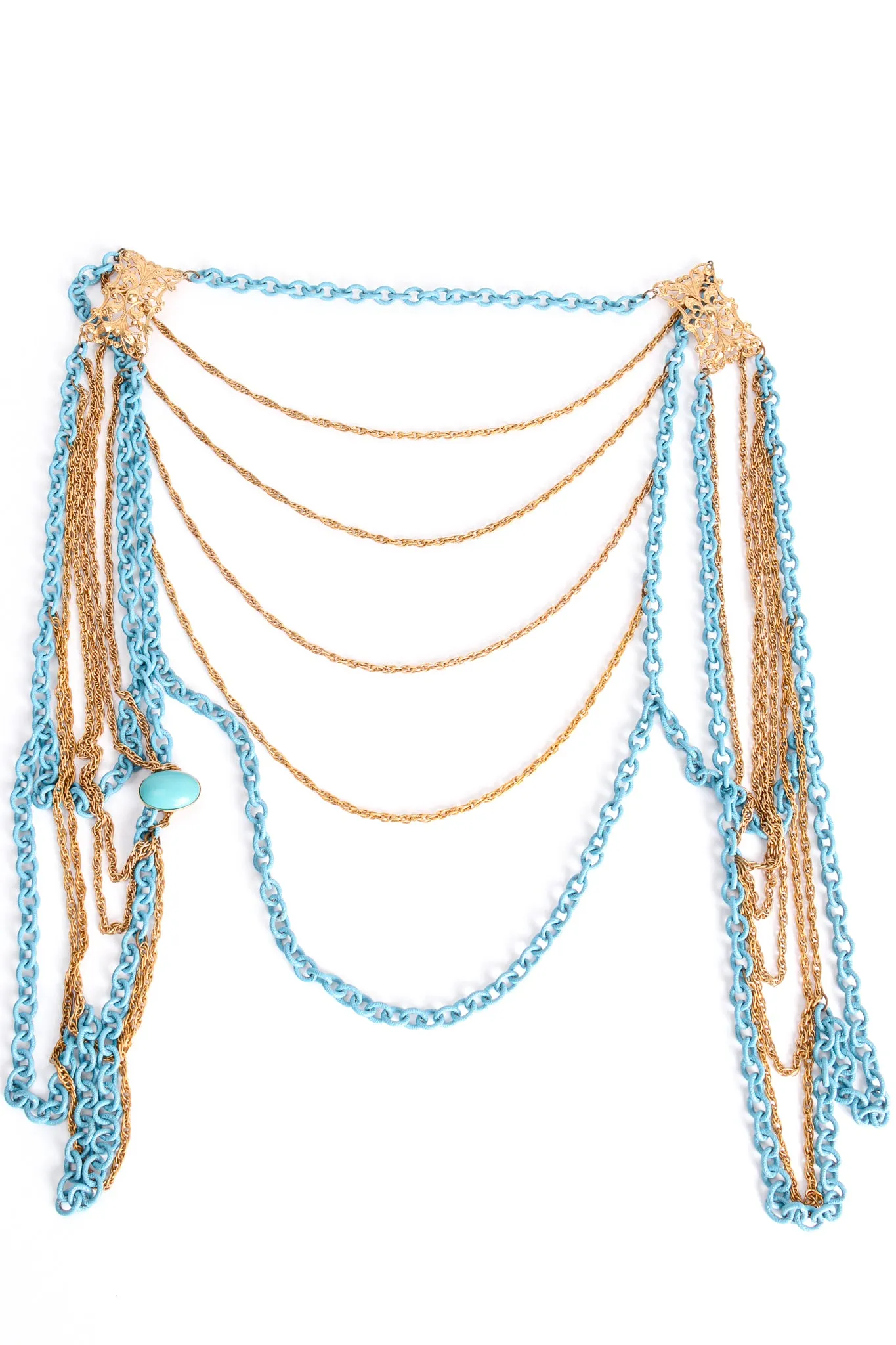 Draped Chain Harness Vest