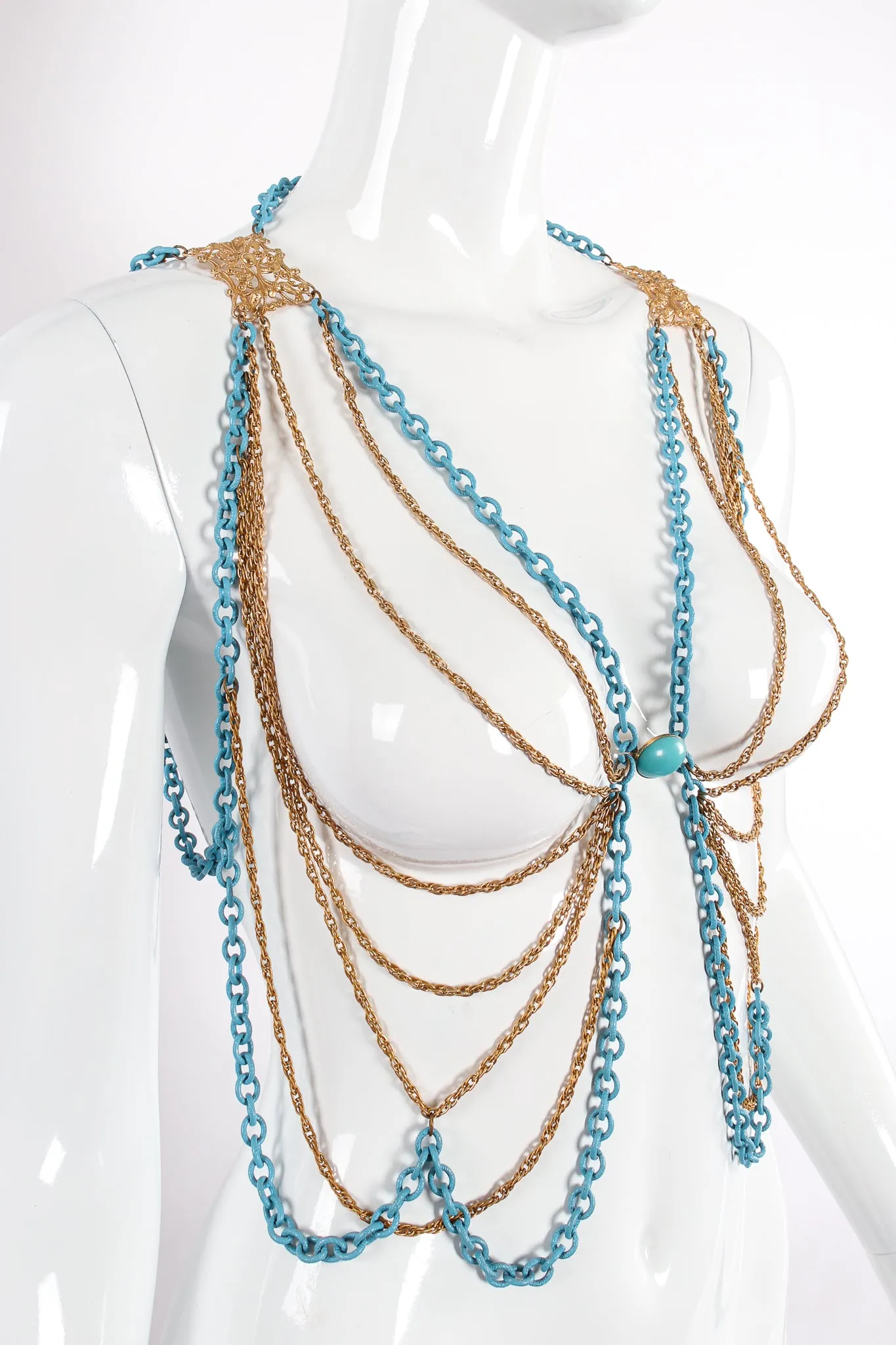 Draped Chain Harness Vest
