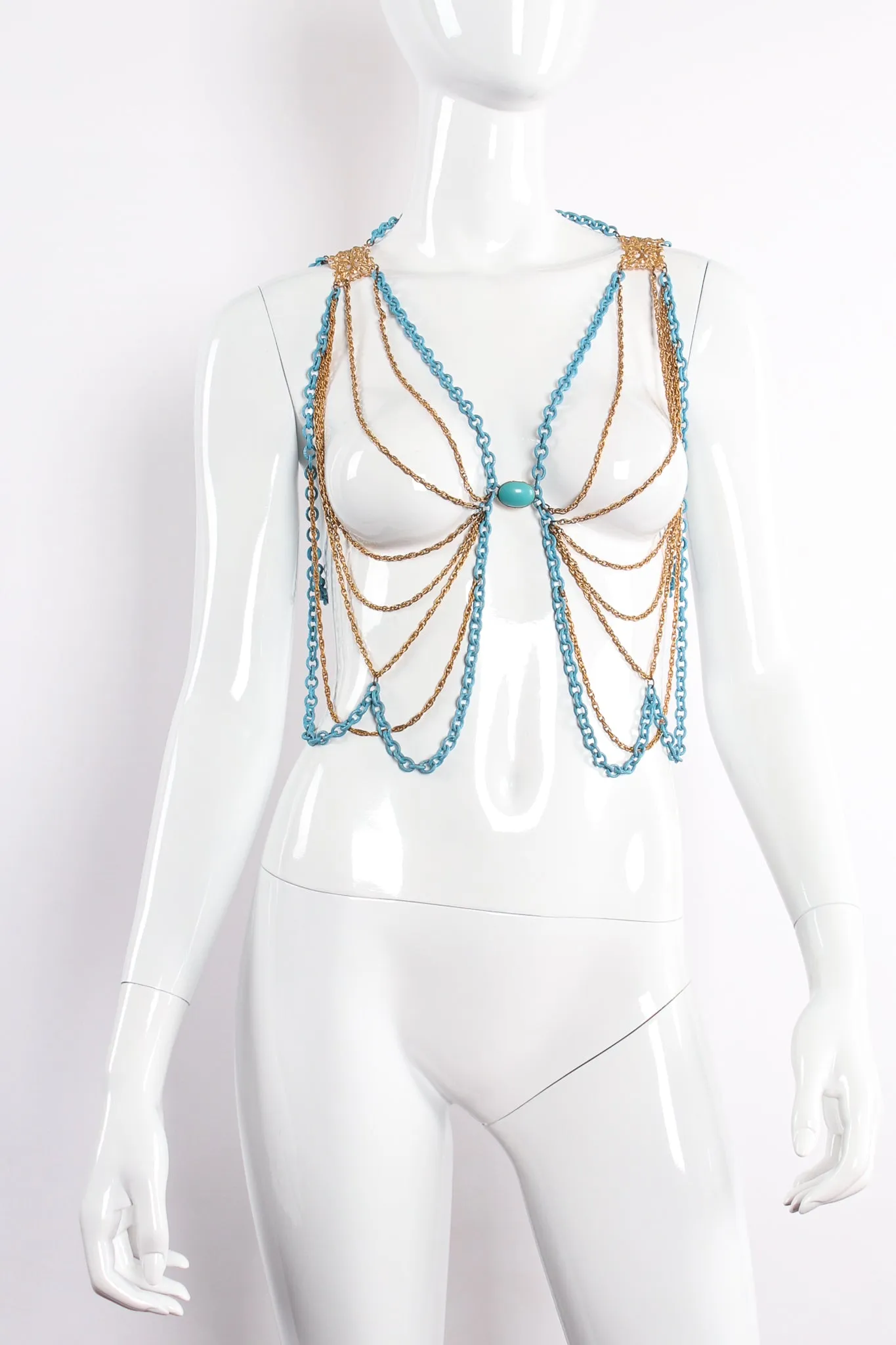 Draped Chain Harness Vest