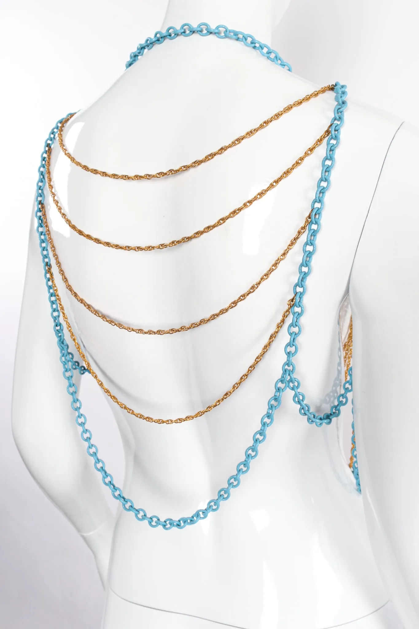 Draped Chain Harness Vest