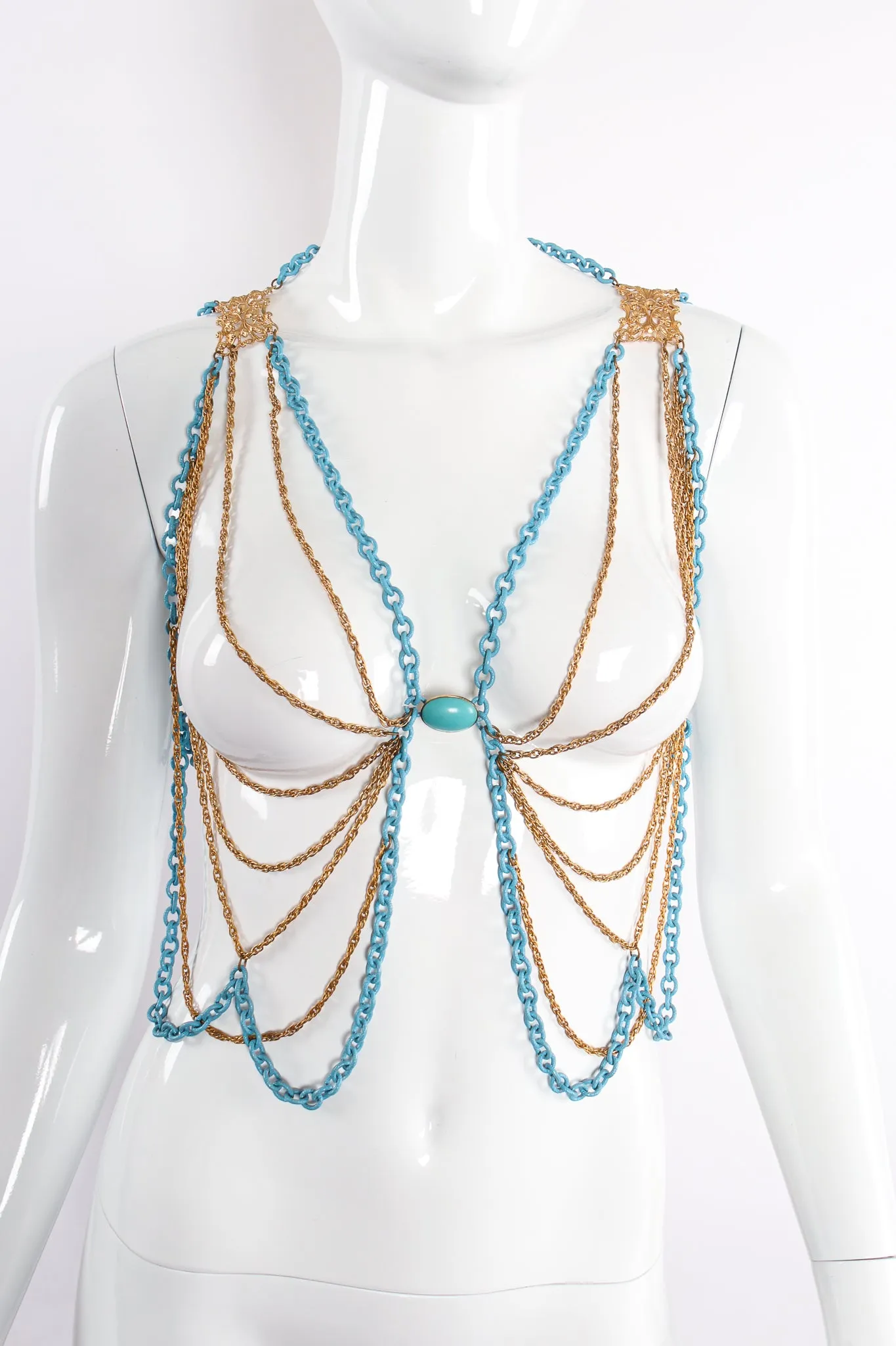Draped Chain Harness Vest