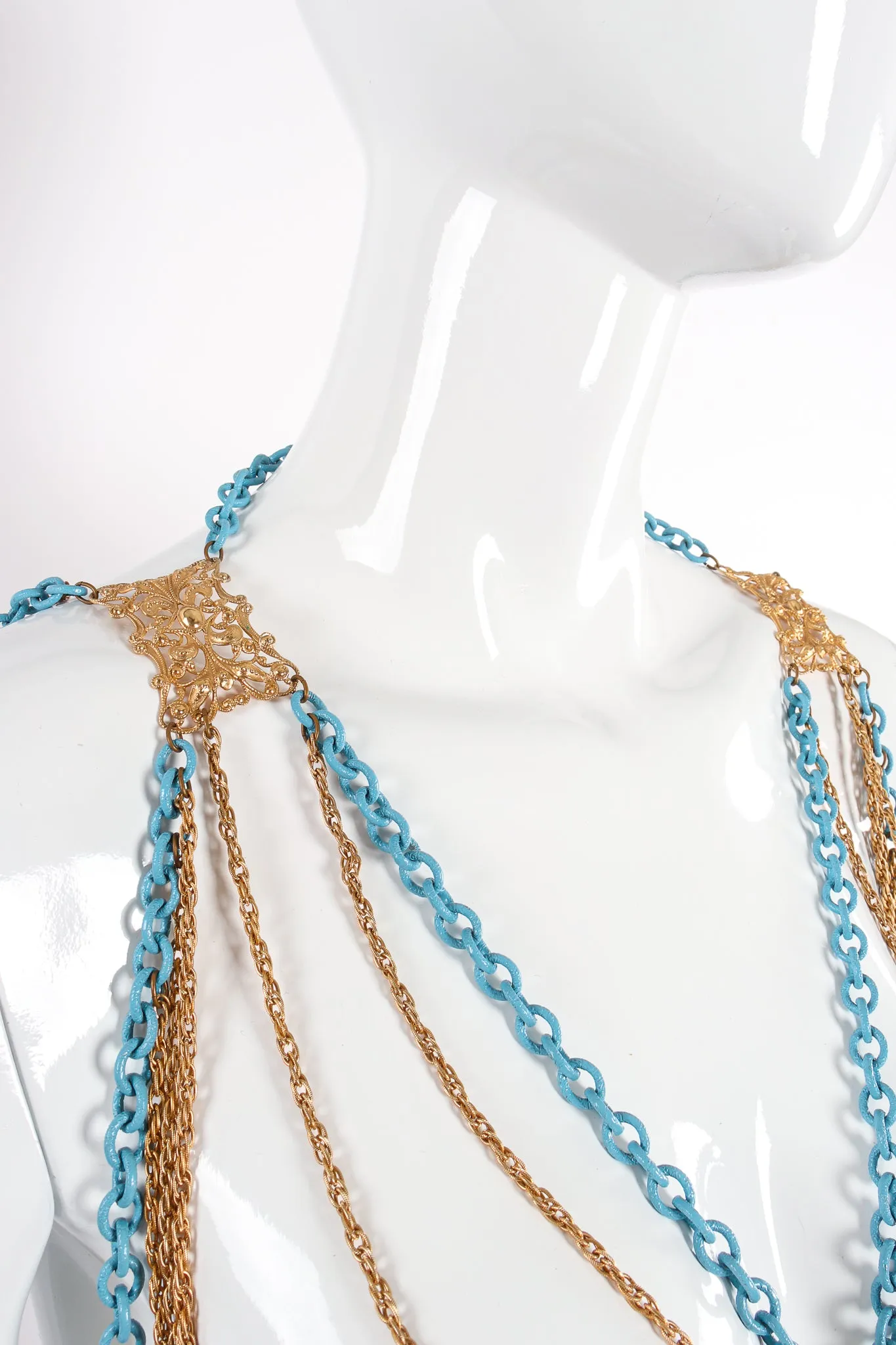 Draped Chain Harness Vest