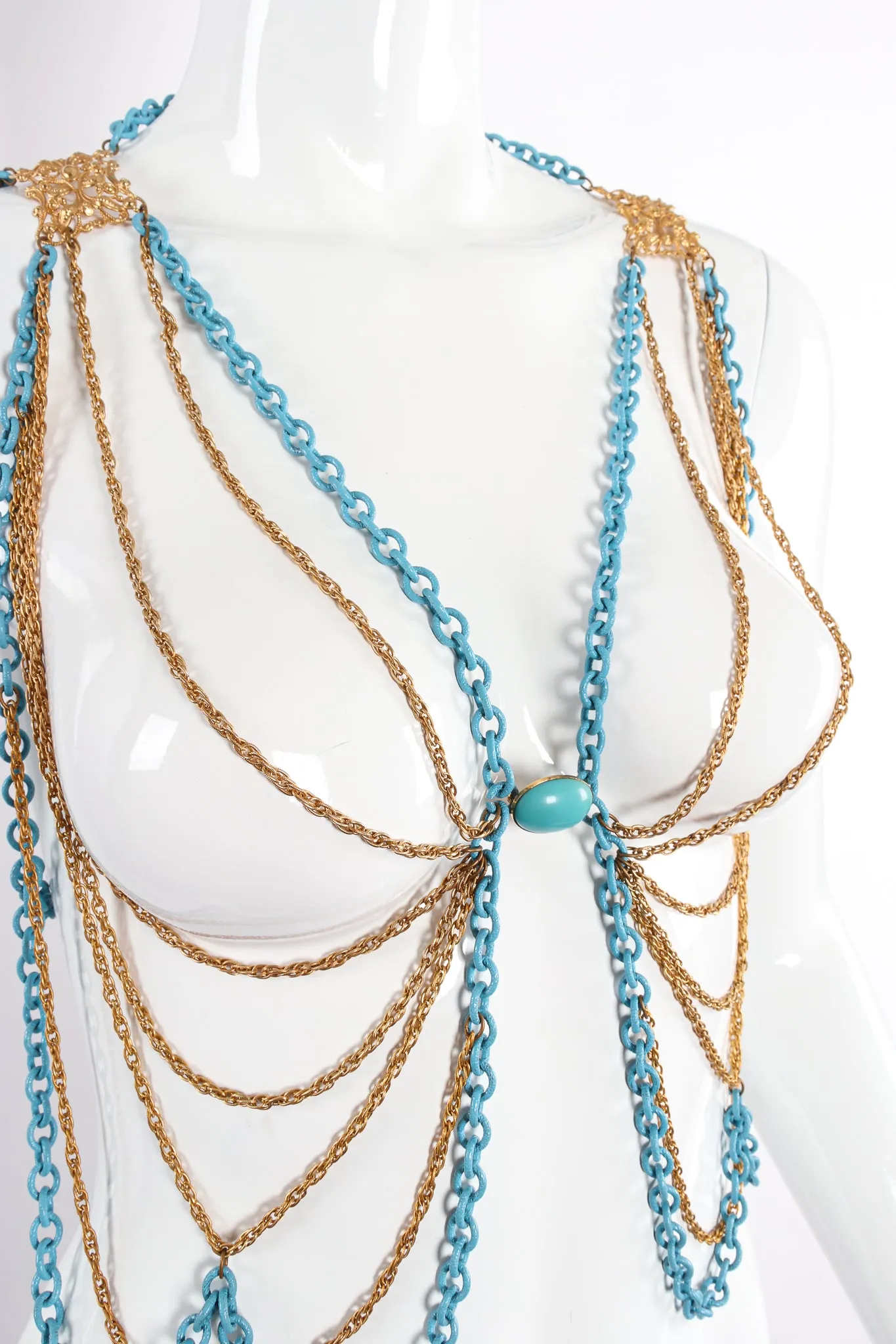 Draped Chain Harness Vest