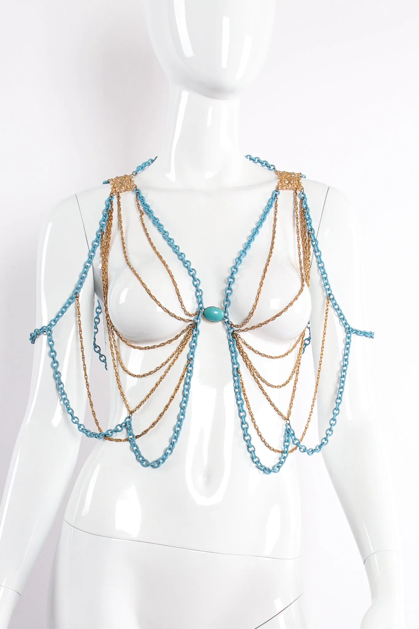 Draped Chain Harness Vest