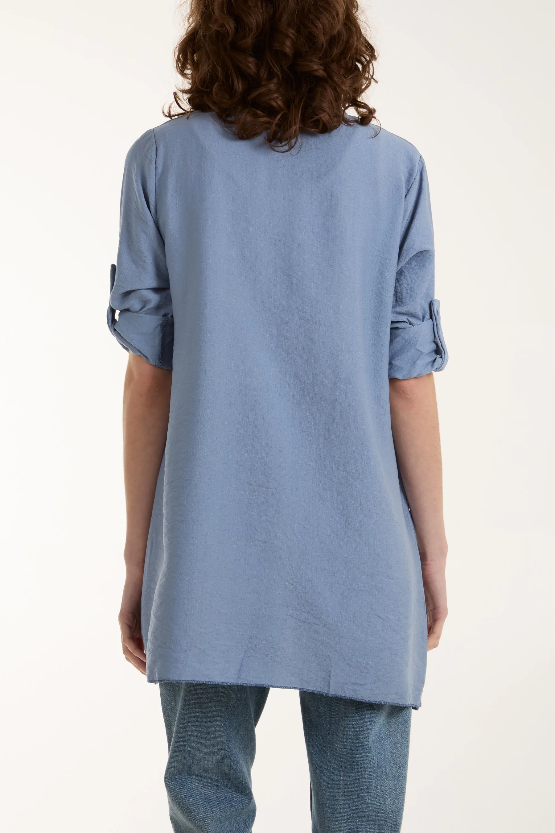 Edge To Edge Roll Back Sleeve Jacket