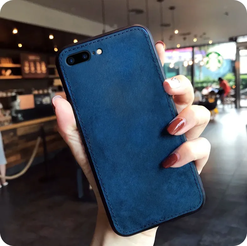 Etui Denim Jeans Case - iPhone 7 Plus / 8 Plus - Niebieski