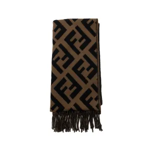 Fendi FF Scarf Cashmere Brown/ Black