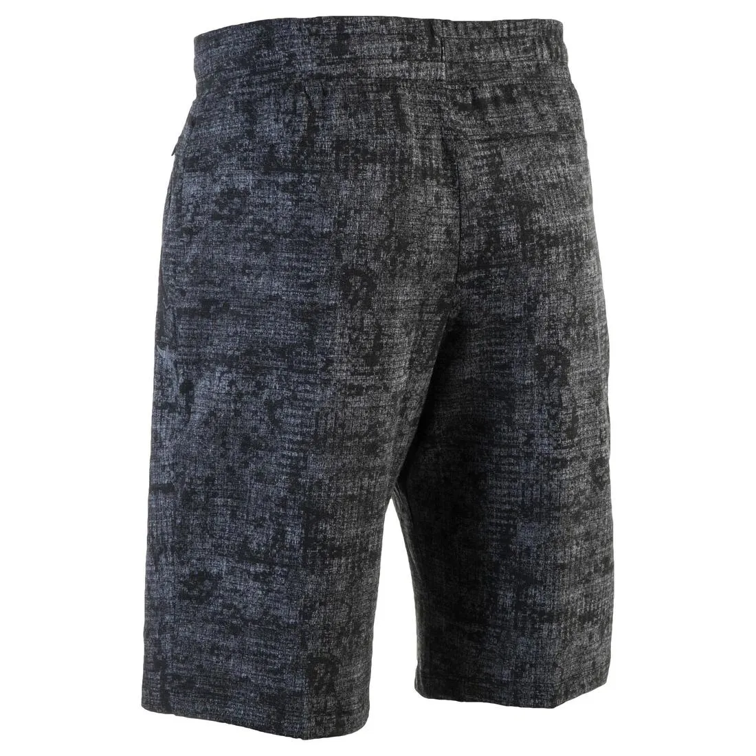 Fitness Long Slim-Fit Stretch Cotton Shorts with Zip Pockets