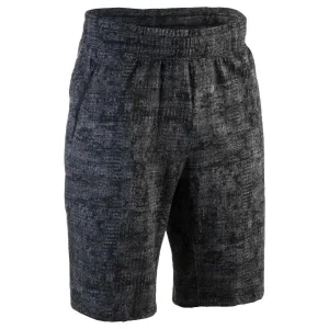 Fitness Long Slim-Fit Stretch Cotton Shorts with Zip Pockets
