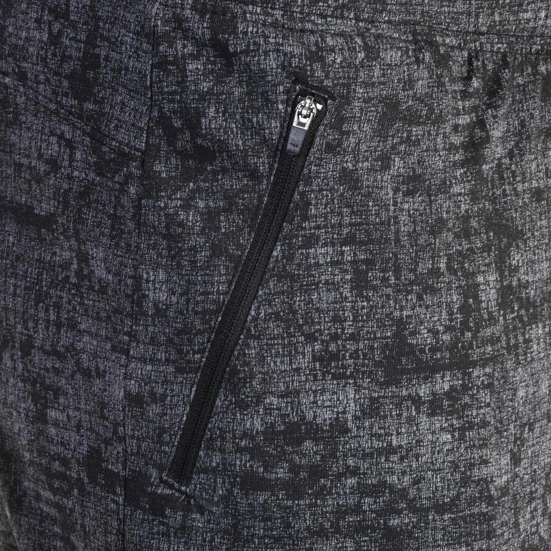 Fitness Long Slim-Fit Stretch Cotton Shorts with Zip Pockets