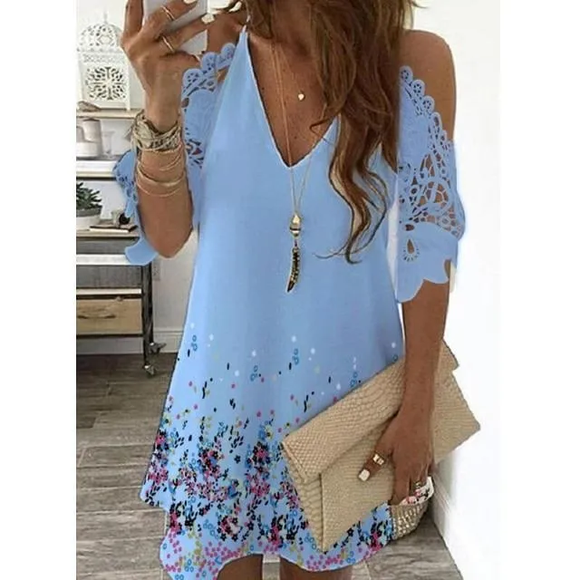 Floral Vintage Summer Mini-Dresses
