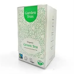 Garden Teas | Organic Fairtrade Green Tea 20 Plastic Free Envelopes | 20bag