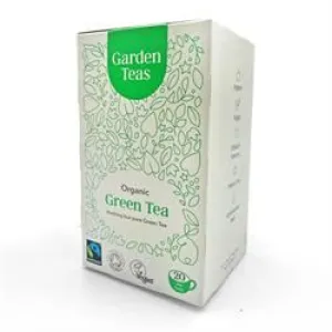 Garden Teas | Organic Fairtrade Green Tea 20 Plastic Free Envelopes | 20bag