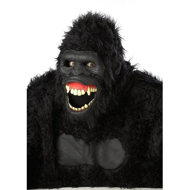 Goin' Ape Deluxe Adult's Furry Black Gorilla Costume