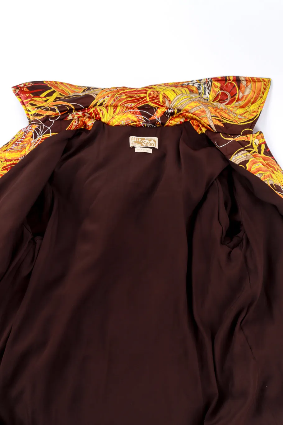 Golden Pheasant Feather Quilted Parka Coat