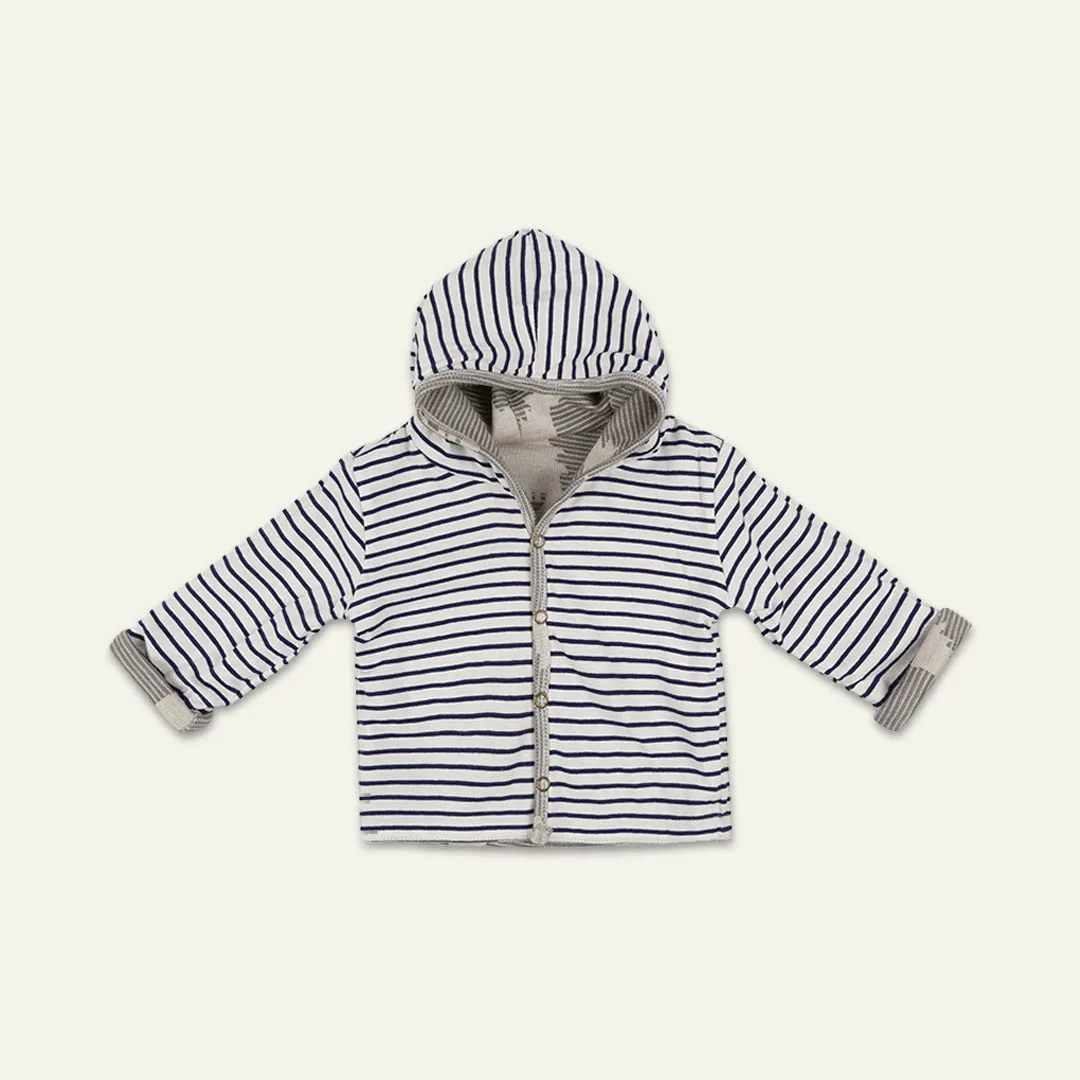 Grey Dinosaur And Stripe Print Jacket