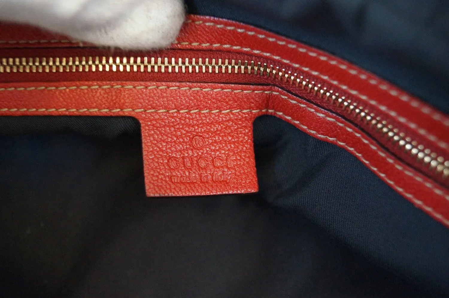 GUCCI Cruise Red Leather Chain Shoulder Bag