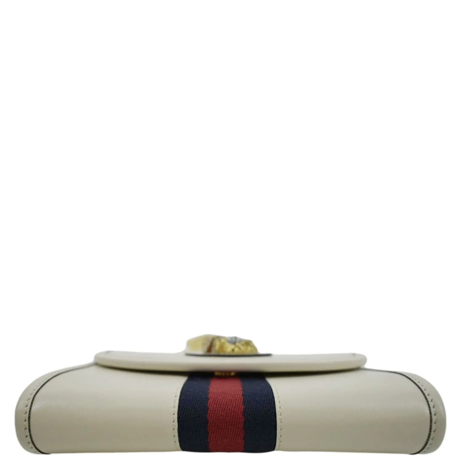 GUCCI Rajah Mini Leather Chain Shoulder Bag White 573797