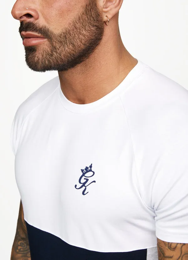 Gym King Contrast Panel T-Shirt Navy Blue