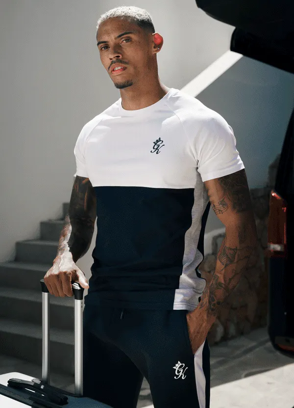 Gym King Contrast Panel T-Shirt Navy Blue