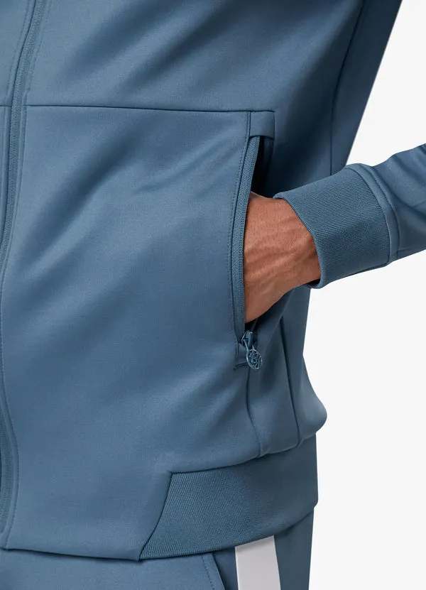 Gym King Core Poly Track Top Smoke Blue