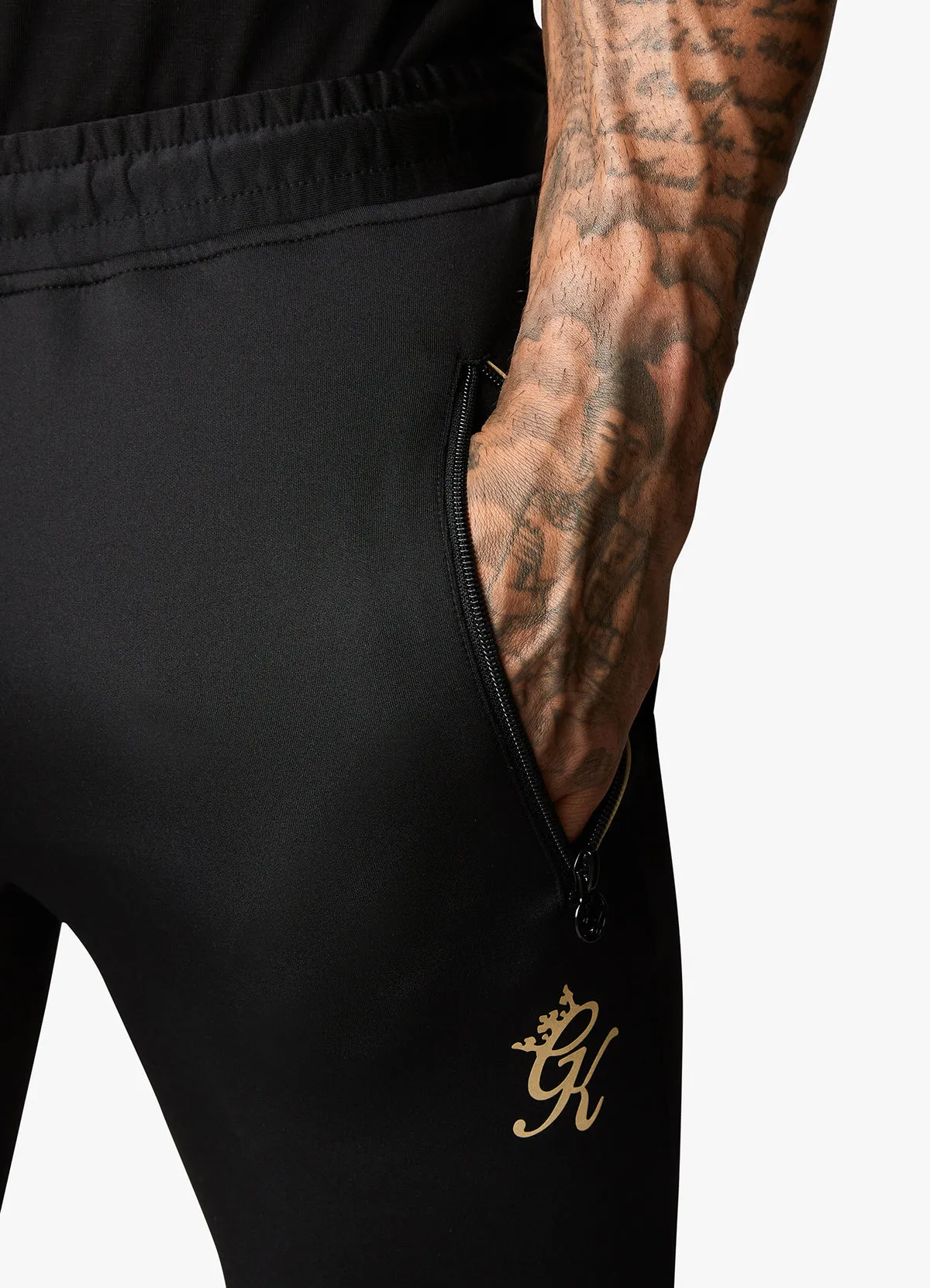 Gym King Poly Jogger Black/Gold
