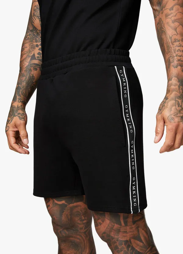 Gym King Signature Taped Shorts Black